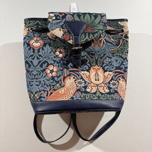 Tapestry Bird Floral Backpack Fall Boho Bookbag Signare Functional Bag